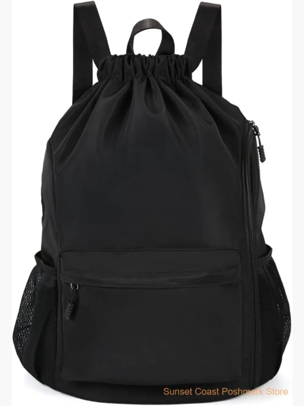 Waterproof Drawstring Gym Backpack Sports Bag with Multiple Pockets